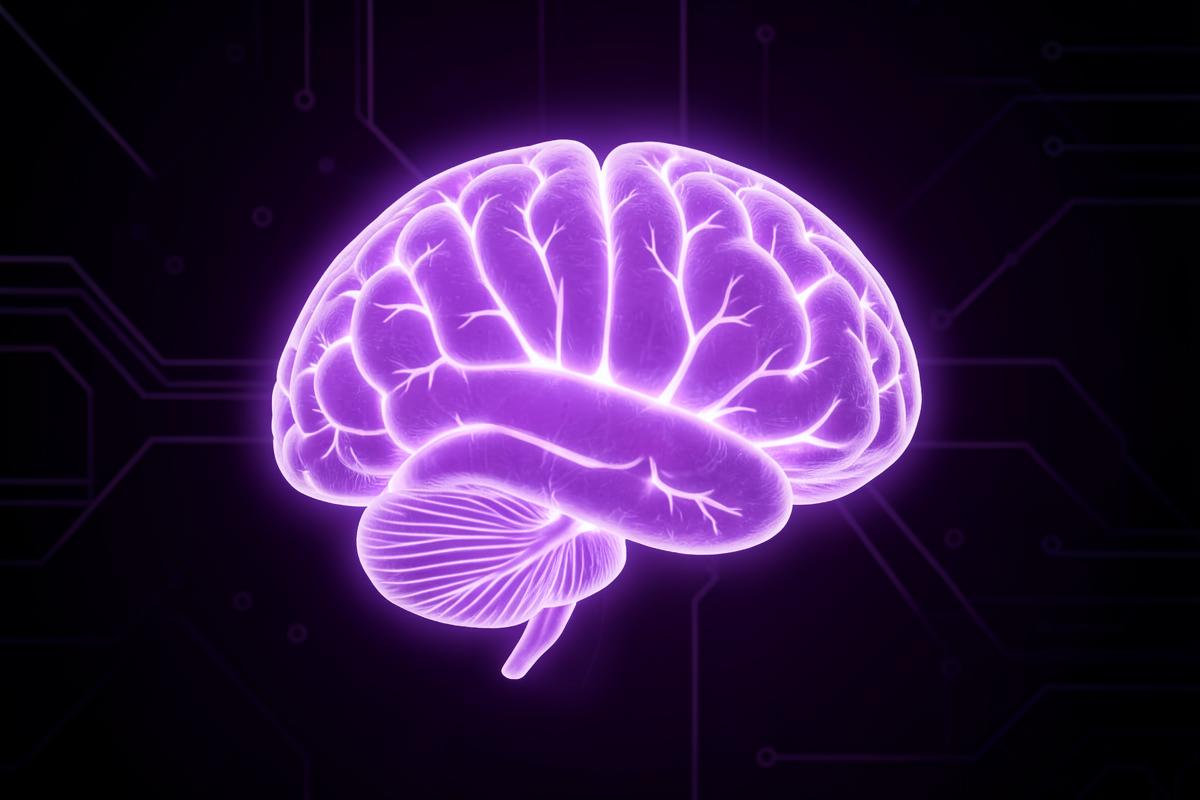 Illustration of neural pathways lighting up, representing how MemoFix supports brain signalling